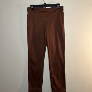 H & M Capri Pants Size 6P Women's Brown Side Zipper at Waist